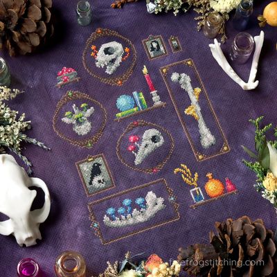 Femurs and Fungi by Fine Frog Stitching Printed Counted Cross Stitch pattern
