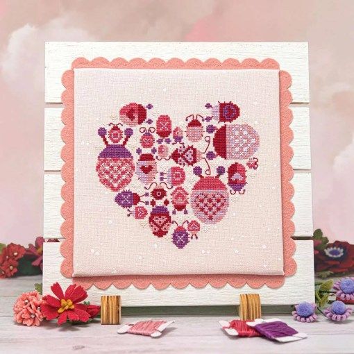 Lovebugs by Counting Puddles 2023 Designer Lindsey Whitney Counted cross stitch pattern