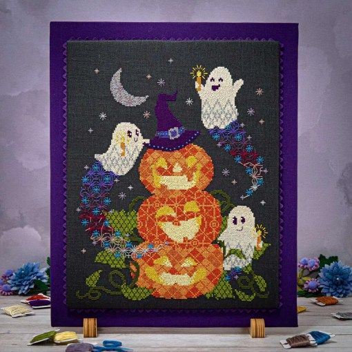 Spook-tacular Party by Counting Puddles 2023 Designer Lindsey Whitney Halloween Counted cross stitch pattern