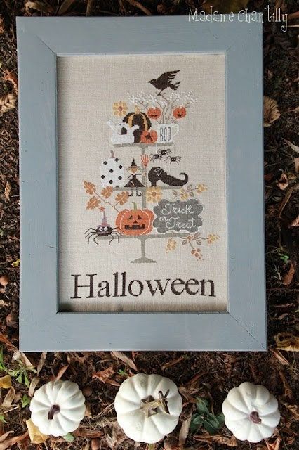 Celebrate Halloween by Madame Chantilly Printed Cross stitch pattern. Be ready for Halloween!