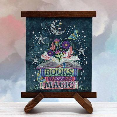 Books Are Magic by Counting Puddles 2024 Designer Lindsey Whitney Counted cross stitch pattern Perfect for book lovers!