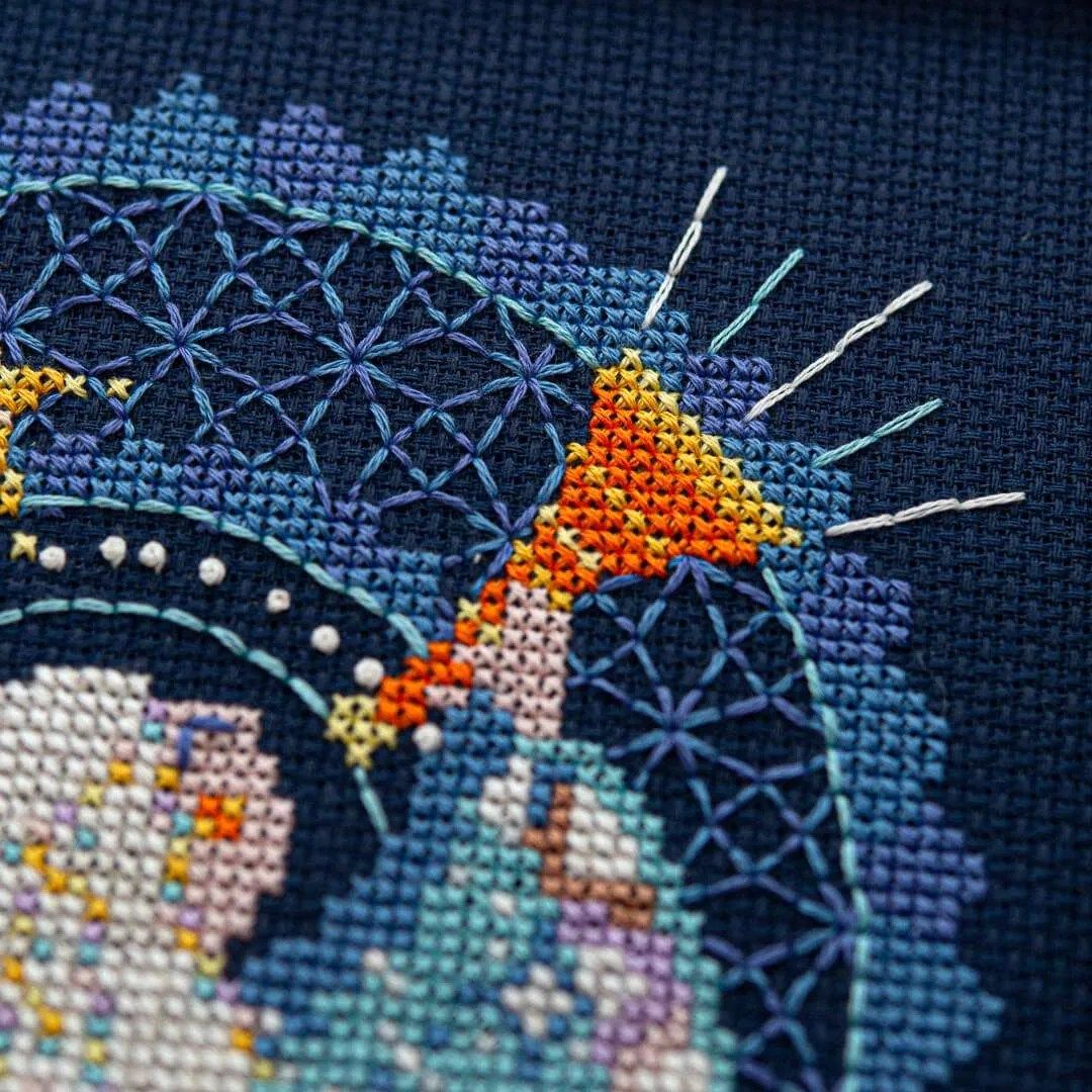 Patchwork Angel by Counting Puddles 2025 Designer Lindsey Whitney Christmas Counted cross stitch pattern