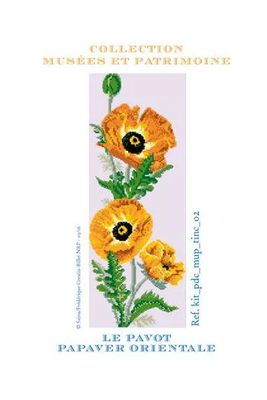 Flower - Poppy motif by Sajou (France) Museums and Heritage Collection Counted cross stitch kit