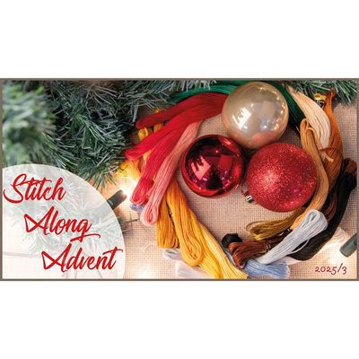 Pre-order! Secret Stitch Along 2025/3 Advent Edition by Vervaco. Start counted cross stitch kit without knowing what the end-result will be!