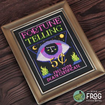 Five-Cent Fortunes by Fine Frog Stitching Ominous Poster Series Printed Counted Cross Stitch pattern