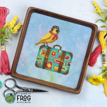 Bird Globetrotter by Fine Frog Stitching 2025 Small Printed Cross Stitch pattern