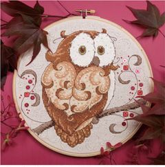 Owl Hoop by Faby Reilly Designs 2019 Counted Cross Stitch pattern