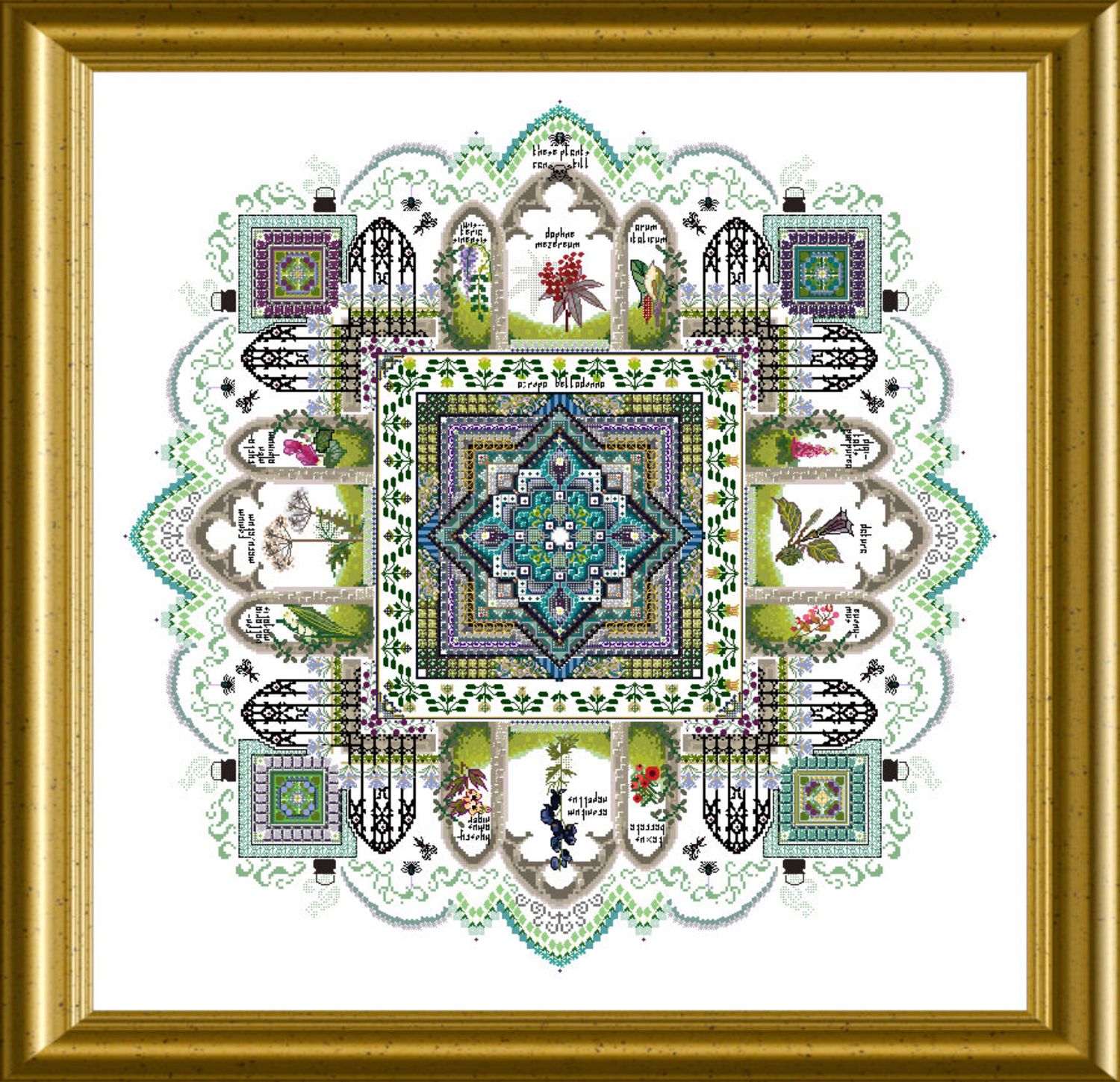 The Poison Garden Mandala by Chatelaine Designs 2018 Counted Cross Stitch pattern