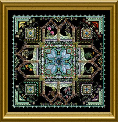 Tinctorium - The Medieval Dyer&#39;s Garden Mandala by Chatelaine Designs 2014 Counted Cross Stitch pattern