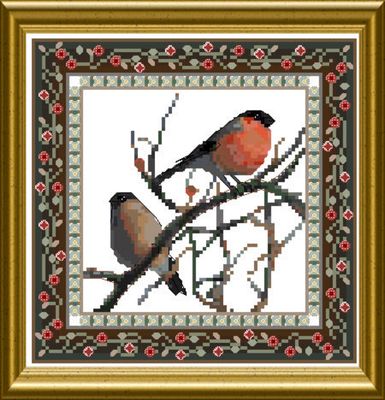 Bird Tapestries 1 - Bullfinch by Chatelaine Designs 2013 Counted Cross Stitch pattern