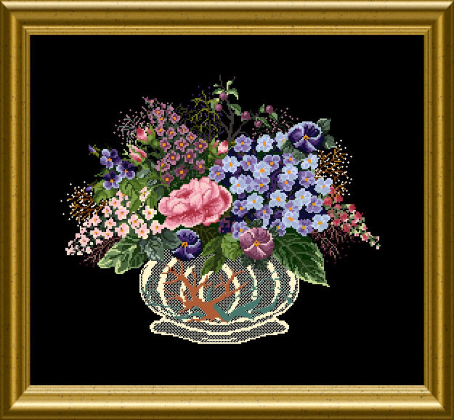 Victorian Flower Symphony by Chatelaine Designs 2002 Counted Cross Stitch pattern