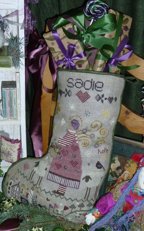 Sadie&#39;s Stocking by Shepherd&#39;s Bush 2009 Counted cross stitch pattern