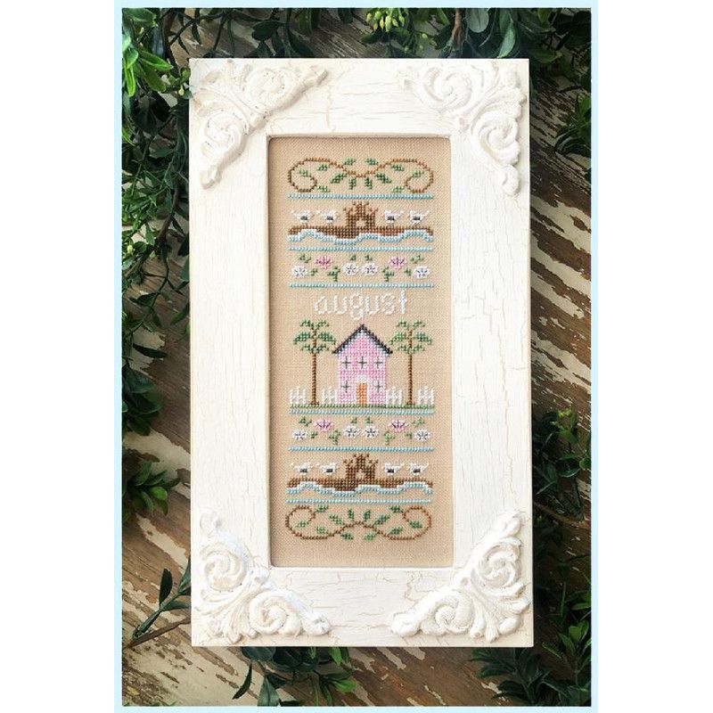 August Sampler by Country Cottage Needleworks  Sampler of the Month (8/12) Counted Cross Stitch Pattern