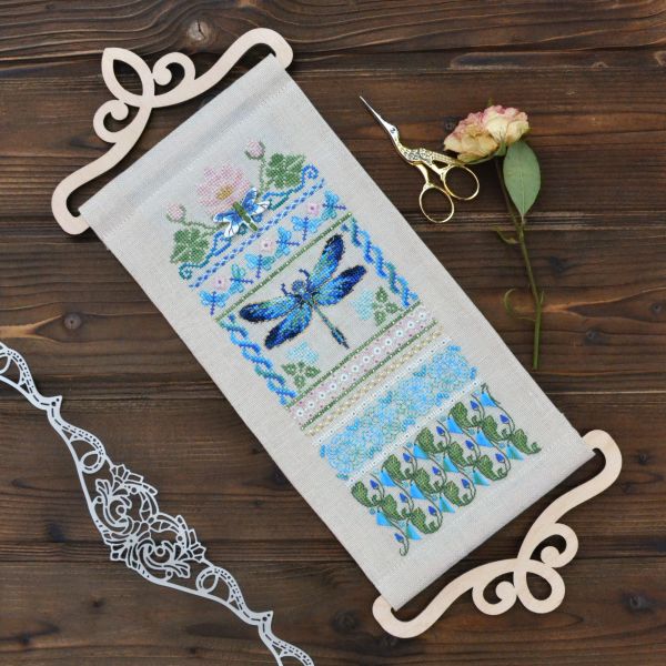 Wings of Inspiration. Dragonfly by Tela Artis 2025 Banners Collection Cross and decorative stitches embroidery kit