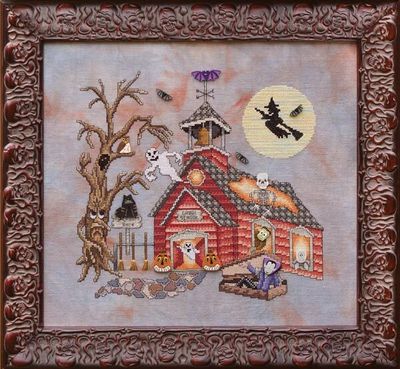 Ghool School by Glendon Place 2010 Halloween Counted cross stitch pattern