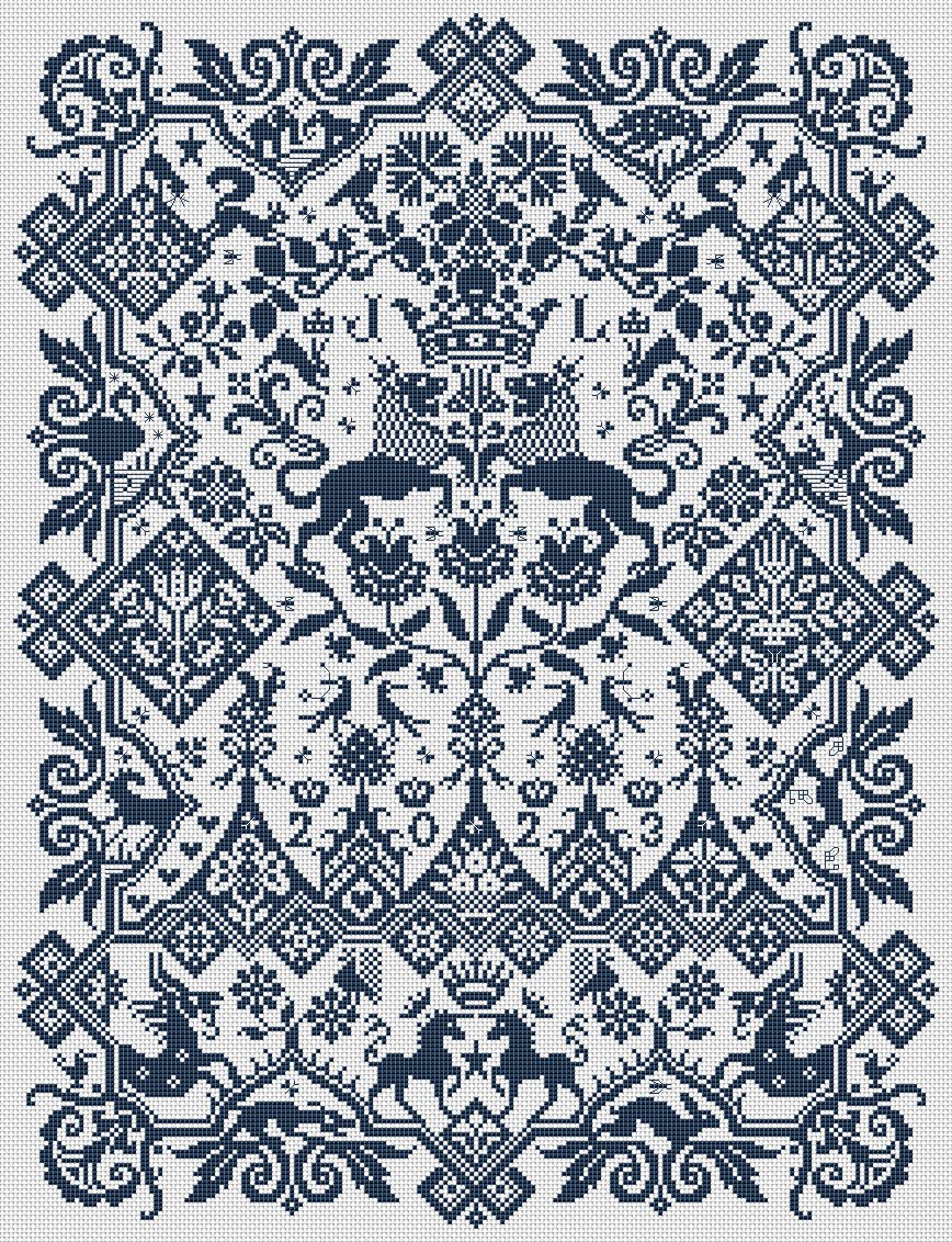 Soliloquy in Stitch by Long Dog Samplers 2025 Mono Collection Counted cross stitch pattern