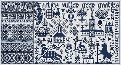 Words Alone by Long Dog Samplers Dutch Collection Counted cross stitch pattern