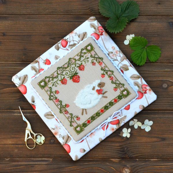 Lamb in Strawberries by Tela Artis 2025 Cross and decorative stitches embroidery kit