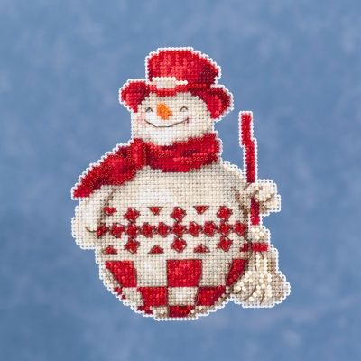 Nordic Snowman by Mill Hill 2019 Jim Shore Collection Christmas Beading Cross Stitch Kit