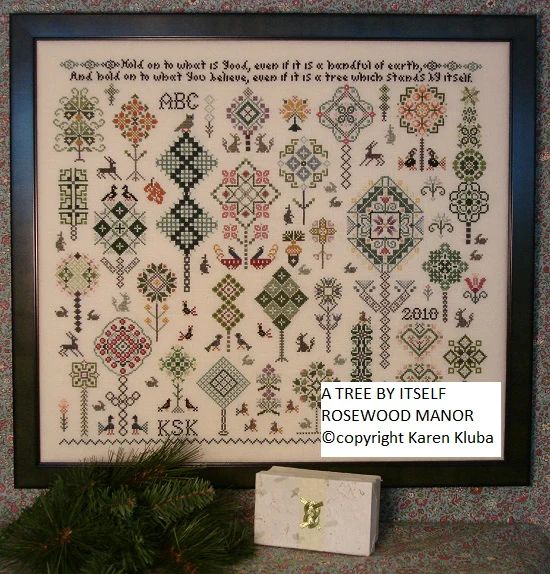 A Tree By Itself by Rosewood Manor 2010 Primitive cross stitch pattern