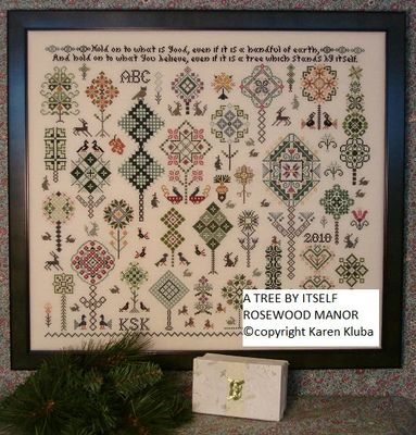 A Tree By Itself by Rosewood Manor 2010 Primitive cross stitch pattern