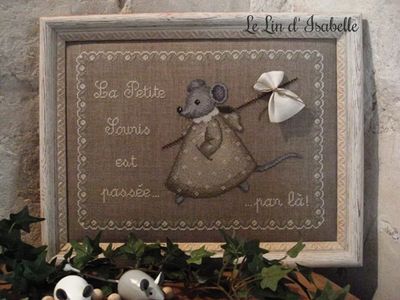 The tooth fairy has come (La petite souris est passée...) by Le Lin d&#39; Isabelle Counted cross stitch pattern