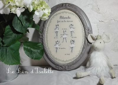 Little dancing mouse (Petite souris danseuse) by Le Lin d&#39; Isabelle Counted cross stitch pattern