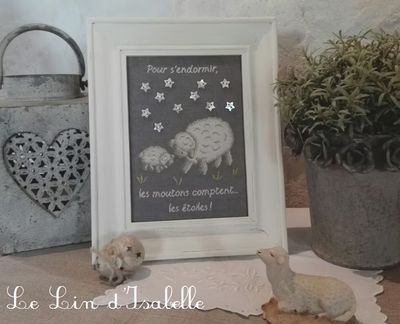 Sheep and Stars (Moutons et étoiles) by Le Lin d&#39; Isabelle Counted cross stitch pattern
