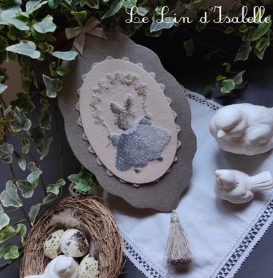 Garland of flowers (Guirlande de fleurs) by Le Lin d&#39; Isabelle Counted cross stitch pattern