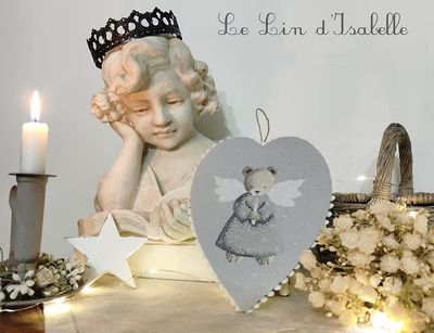 Christmas teddy bear (Ourson de Noël) by Le Lin d&#39; Isabelle Counted cross stitch pattern