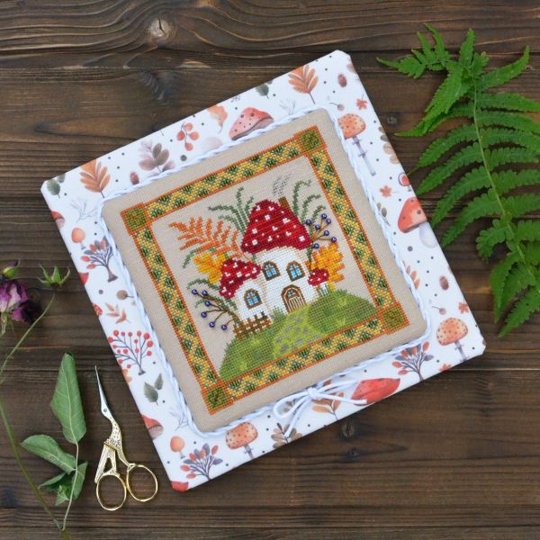 Mushroom House by Tela Artis Cross stitch embroidery kit