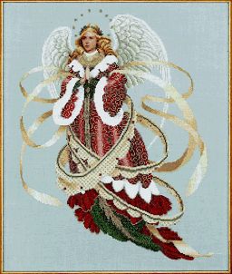 Angel Of Christmas by Lavender &amp; Lace Angel Collection Designer Marilyn Leavitt-Imblum Cross Stitch Pattern