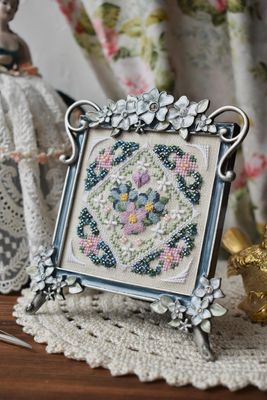 Forget me not Miniature by MilleFleur 2025 Cross Stitch Pattern + Embellishment Pack