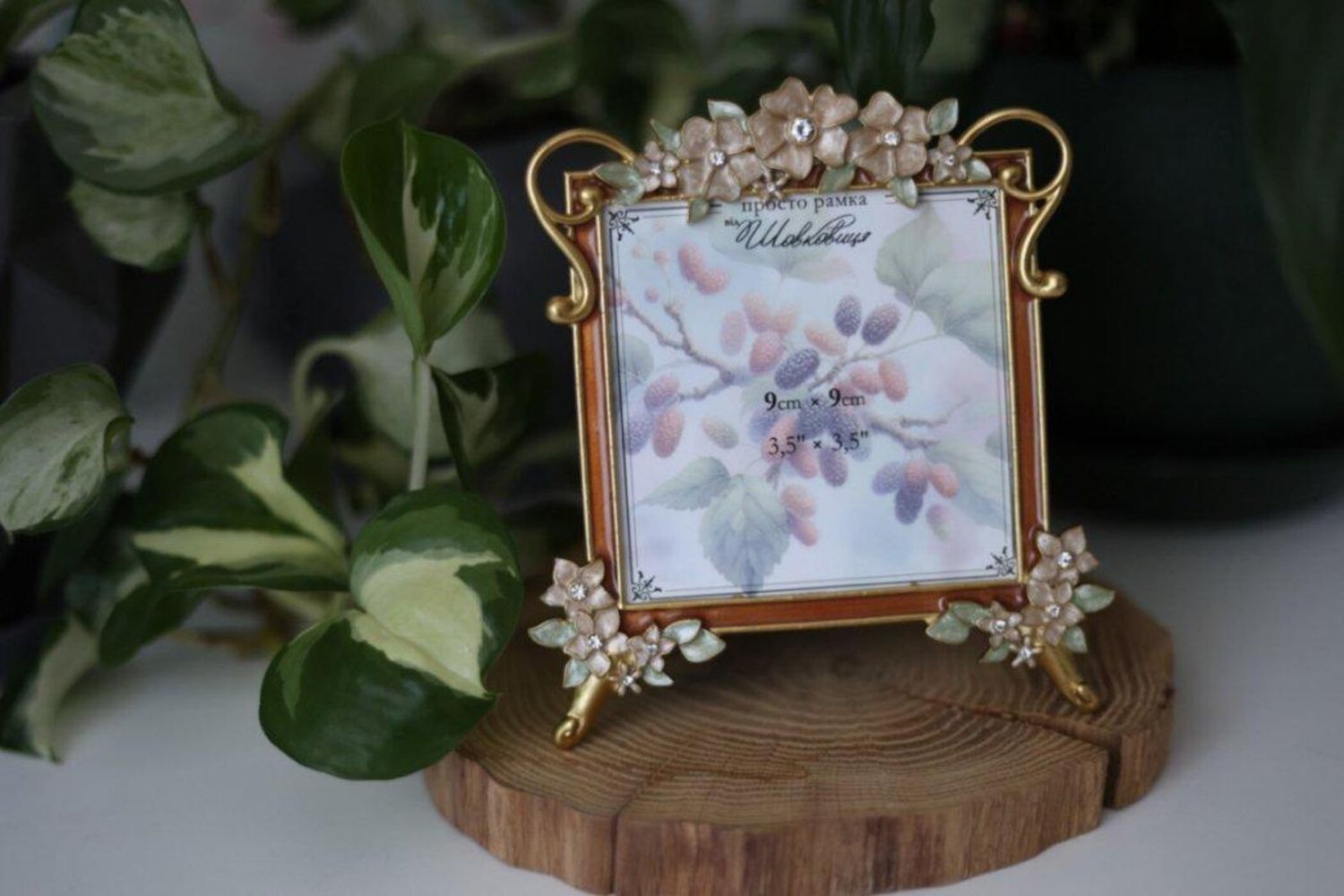 Gold Floral Frame from Shovkovycia Frame for Apple blossom Miniature by MilleFleur