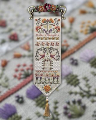 Marigolds by MilleFleur 2025 Cross Stitch Pattern + Embellishment Pack