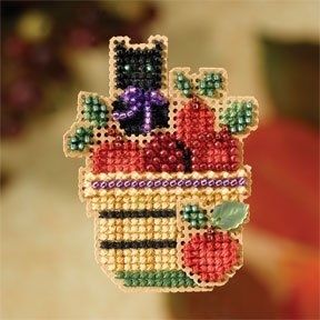 Apple Basket by Mill Hill 2007 Autumn Harvest Collection Seasonal Ornament beaded cross stitch embroidery kit