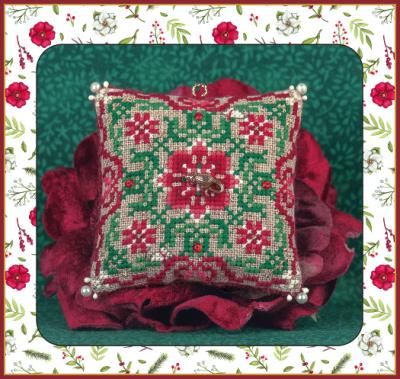 Christmas Mice Ornament by Just Nan 2024 Christmas Ornament Cross stitch pattern and Embellishment Pack