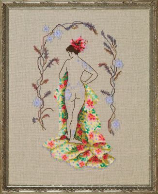 Floral Dream by Nora Corbett 2022 Wild Floss Series Cross stitch pattern, Embellishment Pack