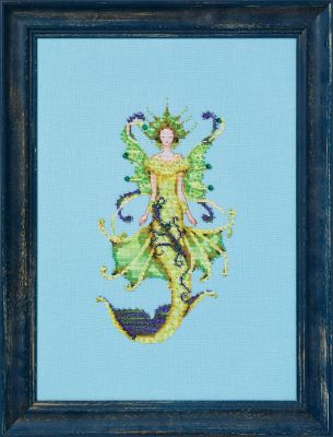 Indian Ocean Mermaid by Nora Corbett 2024 Seven Seas Mermaids Collection Cross Stitch pattern, Embellishment Pack