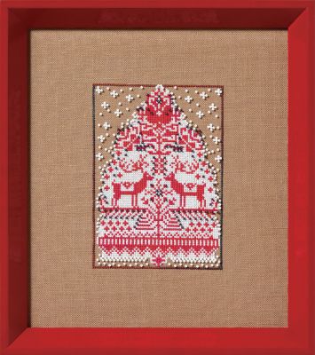Red Tree by Nora Corbett 2025 Christmas Fair Isle Red Collection Сross stitch pattern