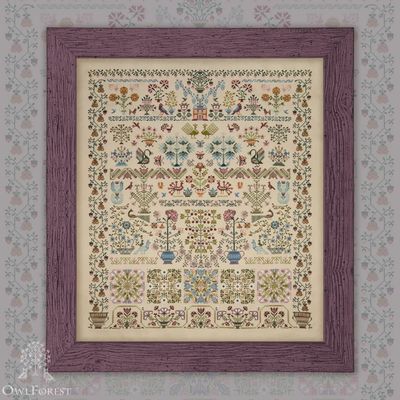 Everflowering Garden by Owl Forest Embroidery 2020 Booklet of the Embroidery Chart and Set of Hand-Dyed Threads (DMC) 36ct with 2 strands