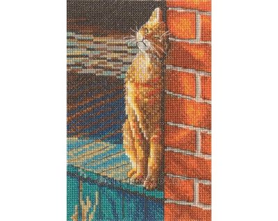 Sunny Grumbler by RTO 2025 Cat Collection Сounted Cross Stitch Kit