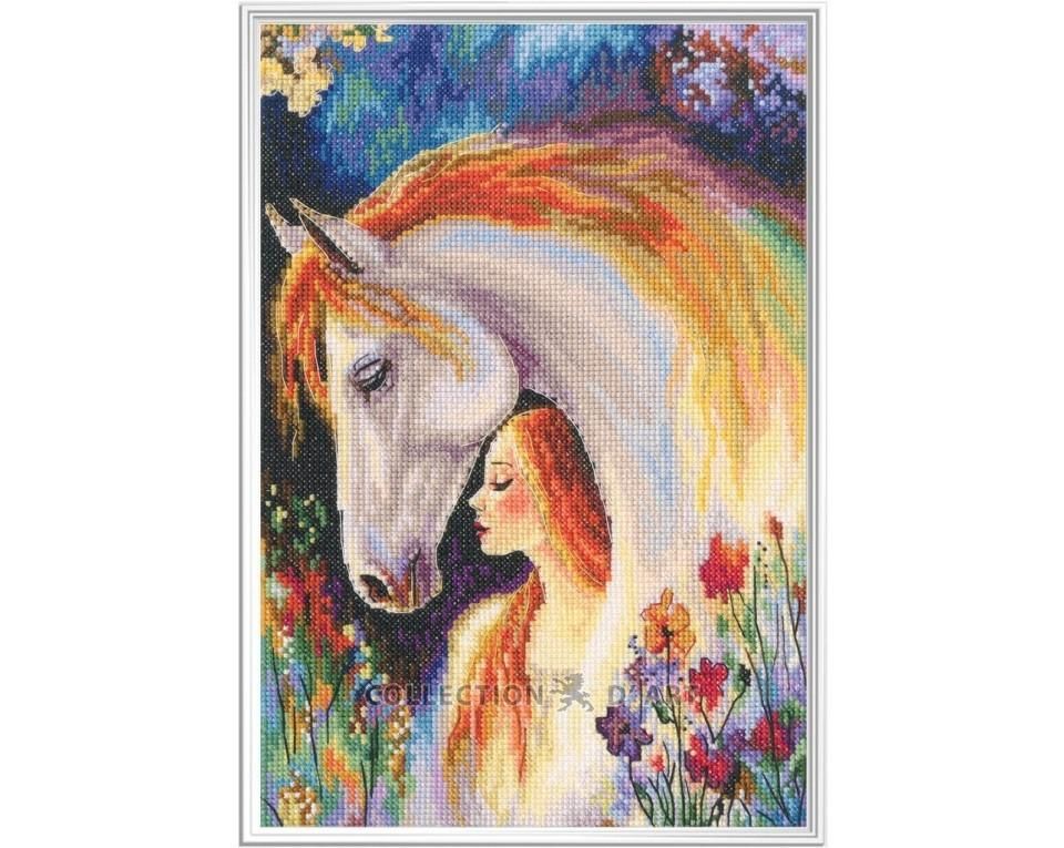 Golden-Maned Tale by RTO 2025 Mystic summer design Сounted Cross Stitch Kit