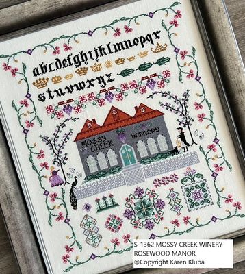 Mossy Creek Winery by Rosewood Manor Design 2025 Primitive cross stitch pattern