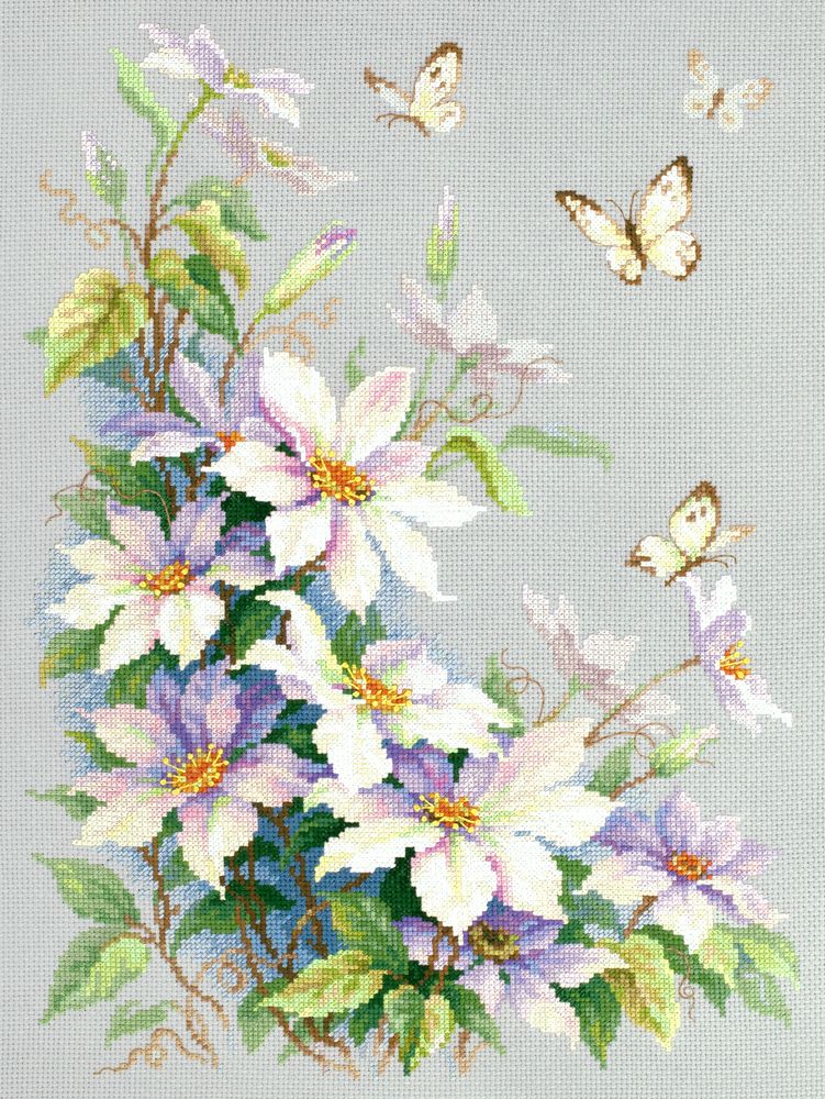 Clematis by Magic Needle 2019 Summer counted cross stitch kit