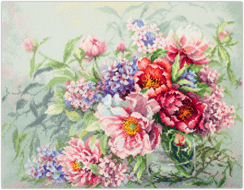 Peonies and Hydrangeas by Magic Needle 2022 Counted cross stitch kit