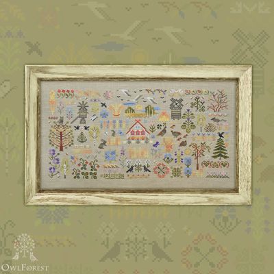 Charmful Meadowland by Owl Forest Embroidery 2021 The Faraway Land Series Cross stitch pattern
