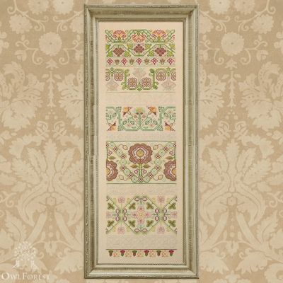 English Band Sampler by Owl Forest Embroidery 2019 Booklet of the counted cross stitch pattern