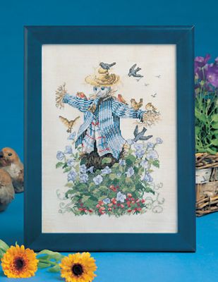 Blue Scarecrow (BLÅT FUGLESKRÆMSEL) by Oehlenschläger Counted Cross Stitch kit