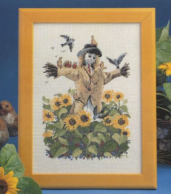Sunflower Scarecrow (Solsikkeskræmsel) by Oehlenschläger Counted Cross Stitch kit